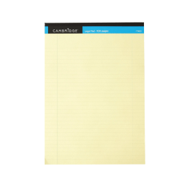 Cambridge Legal Pad 100 Pages Ruled A4 Yellow 10 Pack 111562 F