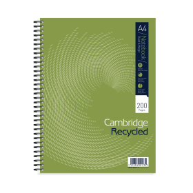 Cambridge Notebook Wirebound Ruled 200 Pages A4 Green 3 Pack 112284 F