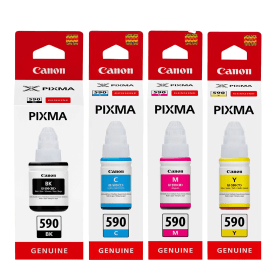 Canon GI 590 Multipack Full Set of 4 Ink Bottles Original