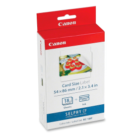 Canon KC 18IF Colour Ink Cartridge and Credit Card Size Paper Set 7741A001 Original