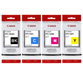 キヤノン　Canon PFI-102 4色12個セット Canon PFI-102 Ink Cartridges | Next Day Delivery Available