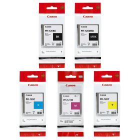 Canon PFI-120 / 121M Multipack - Full Set of 5 Ink Cartridges