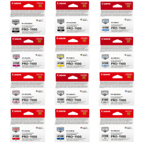 Canon PFI 4100 Multipack Full Set of 12 Ink Cartridges Original