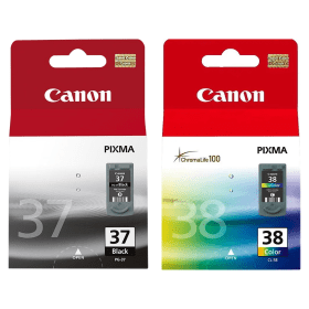 Canon PG 37 CL 38 Multipack Full Set of 2 Ink Cartridges 2145B009 Original