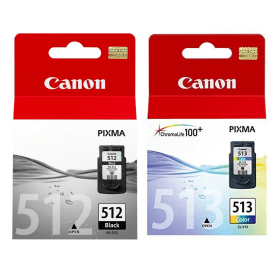 Canon PG 512 CL 513 High Capacity Multipack Full Set of 2 Ink Cartridges Original