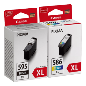 Canon PG 595XL CL 586XL High Capacity Multipack Full Set of 2 Ink Cartridges Original