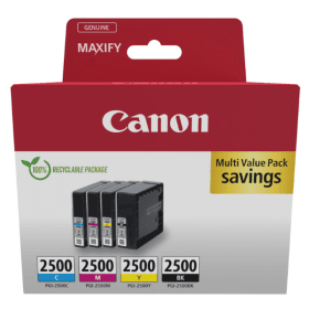 Canon PGI 2500 Multipack Full Set of 4 Ink Cartridges 9290B004 Original