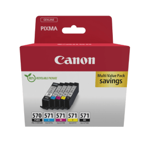 Canon PGI 570 CLI 571 Multipack 5 Ink Cartridges 0372C004 Original
