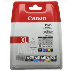 Canon PGI 570XL CLI 571 Multipack 5 Ink Cartridges 0318C008 Original