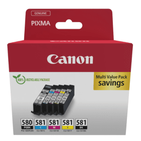 Canon PGI 580 CLI 581 Multipack 5 Ink Cartridges 2078C007 Original