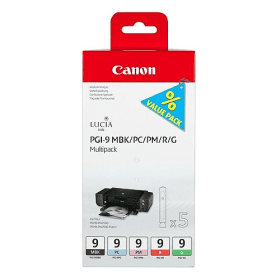 Canon PGI 9 Multipack 5 Ink Cartridges 1033B011 Original