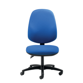 Cappela Campos High Back Posture Chair No Arms 2 Lever Mechanism Fabric Blue 795753 F