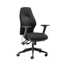 Cappela Leo Deluxe High Back Posture Chair Black 795749 F