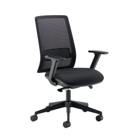 Cappela Nuevo Mesh Chair with Seat Slide and Height Adjustable Arms Black KF81906 795739 F