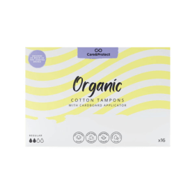 Care Protect Sustainable Applicator Regular Tampons 12x16 192 Pack 6492 TSL00133 F