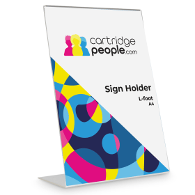 Cartridge People A4 Slanted Sign Holder Desktop Clear 47052 CP
