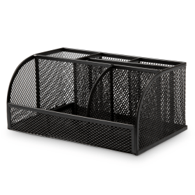 Cartridge People Mesh Desk Organiser 7 Compartments Black 47037 CP