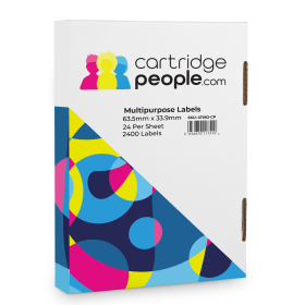 Cartridge People Multipurpose Labels 63.5mm x 33.9mm 24 Per Sheet 2400 Pack 47062 CP