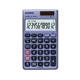 Casio 12 Digit Pocket Calculator Silver 114917 F