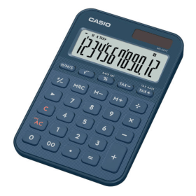 Casio MS 20YC Mini Desk Calculator Navy Blue VS62129 F