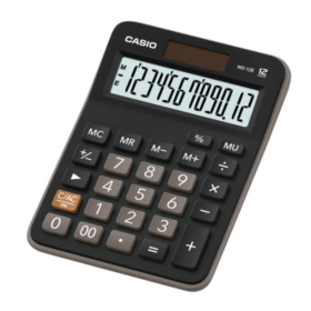 Casio MX 12B 12 Digit Desktop Calculator Black VS03221 F