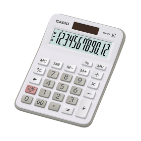 Casio MX 12B 12 Digit Desktop Calculator Large LC Display White 791941 F
