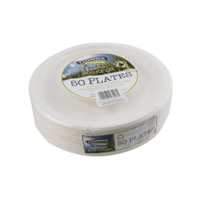 Caterpack Super Rigid 9 Inch Biodegradable Plate 50 Pack 133143 F
