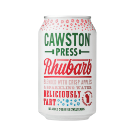 Cawston Press Sparkling Rhubarb Fizzy Drink 330ml 24 Pack 828123 F