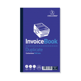 Challenge Carbonless Duplicate Invoice Book 100 Sets 210mm x 130mm 5 Pack 108978 F