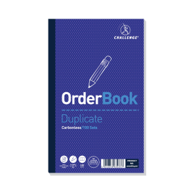 Challenge Carbonless Duplicate Order Book 100 Sets 210mm x 130mm 5 Pack 134003 F