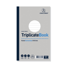 Challenge Carbonless Triplicate Book 100 Sets 210mm x 130mm 5 Pack 100325 F