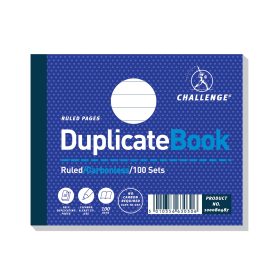 Challenge Ruled Carbonless Duplicate Book 100 Sets 105mm x 130mm 5 Pack 127284 F