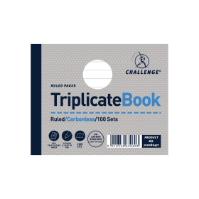 Challenge Ruled Carbonless Triplicate Book 100 Sets 105mm x 130mm 5 Pack 101715 F