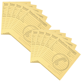 Challenge Telephone Message Pad Yellow 10 Pack 100763 F