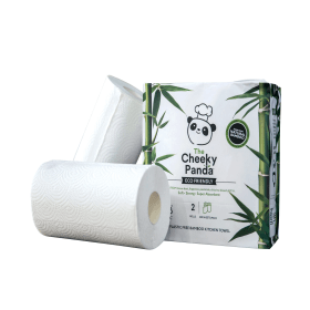 Cheeky Panda 2 Ply Bamboo Kitchen Roll 100 Sheets 220mm x 22m 10 Pack 761559 F