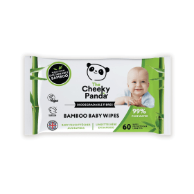 Cheeky Panda Biodegradable Bamboo Baby Wipes 60 Wipes 12 Pack 837211 F
