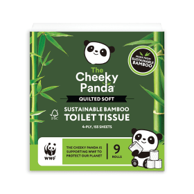 Cheeky Panda Sustainable Bamboo Quilted Toilet Roll 4 Ply 155 Sheets 45 Pack 912020 F