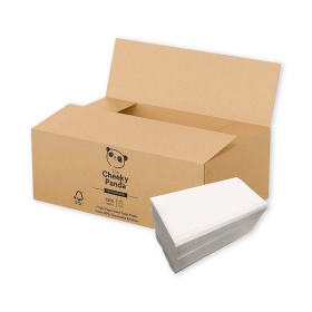 Cheeky Panda V Fold Flushable Bamboo Hand Towel 3200 Pack 770751 F