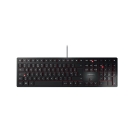 Cherry KC 6000 Slim Ultra Flat Keyboard Wired Black 518534 F
