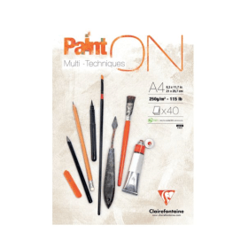 Clairefontaine Paint ON Pad Paper 40 Sheets A4 614084 F