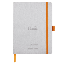 Clairefontaine Rhodiarama Italian Leatherette Meeting Book Ruled 160 Pages A5 Silver 117781C 830529 F