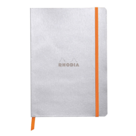 Clairefontaine Rhodiarama Notebook 80 Lined Pages A5 Silver GH17401 F