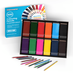 Classmaster Colouring Pencils Assorted 500 Pack 479023 F
