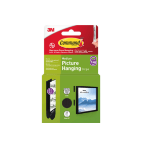 Command Black Medium Picture Hanging Strips 4 Pairs 8 Pack 3M17915 F