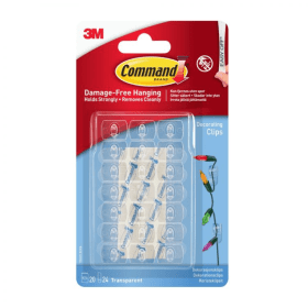 Command Clear 20 Decorating Clips 24 Adhesive Strips
