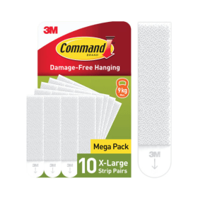 Command Extra Large Hanging Strips 10 Pack 3M18000 F
