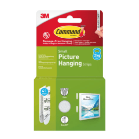 Command Picture Hanging Strips 4 Pairs Small White 8 Pack 3M17659 F