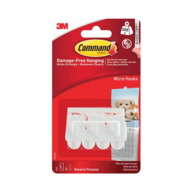 Command White Micro Hooks 3 Pack 656499 F