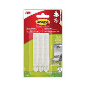 Command White Narrow Picture Hanging Strips 3 Pack 7100206626 893811 F