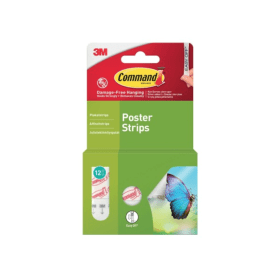 Command White Poster Strips 16mm x 44mm 12 Pack 925502 F